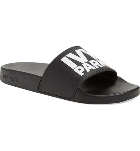 ivy park logo slide sandal